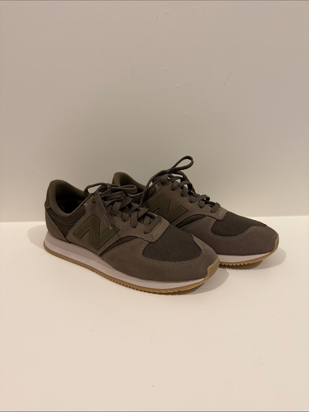 New Balance Men’s Olive Green Retro Style Sneakers
